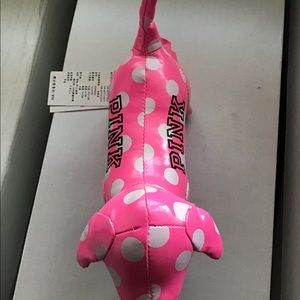 PINK POLKA DOT DOG. CHINA DOG.